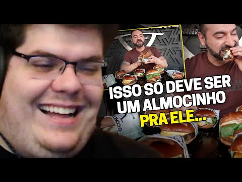 CASIMIRO REAGE: CORBUCCI COMENDO TODO O CARDÁPIO DA HAMBURGUERIA | Cortes do Casimito
