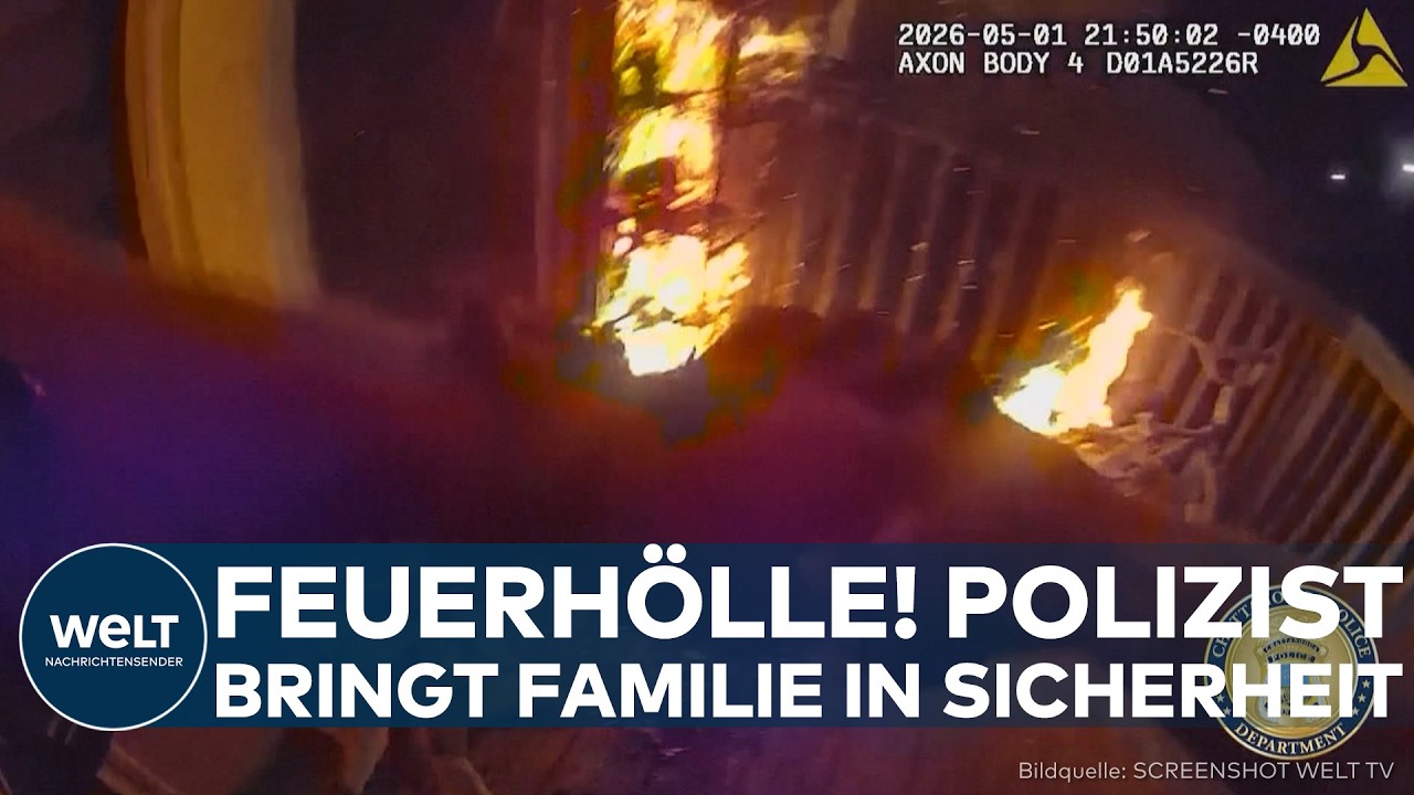 TENNESSE: Flammen-Drama – Polizist holt Mutter und Kinder raus!