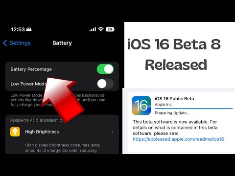 iPhone 13 pro max iOS 16 Beta 8 Update released now battery percentage can show all the time