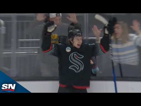 Kraken's Catton Rifles Home One-Timer For First NHL Goal