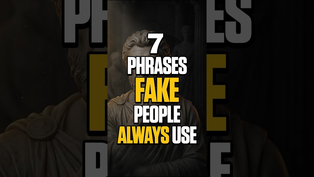 7 Phrases FAKE People Use (You’ll Notice #3) #stoicism #mindset #selfrespect #stoic