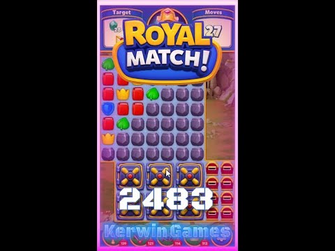 Royal Match Level 2483 - No Boosters Gameplay