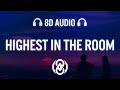 Travis Scott HIGHEST IN THE ROOM Lyrics 8D Audio