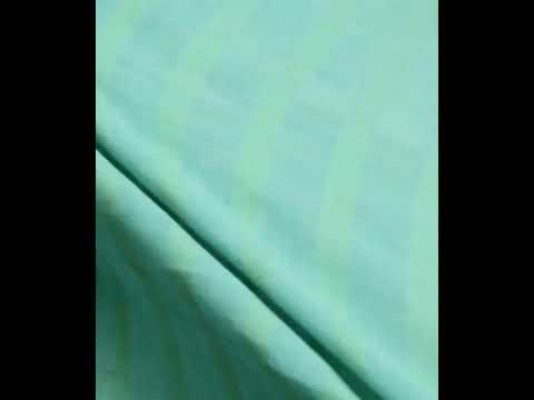 Stripe Blue Green Pure Cotton 90 GSM Handwoven Fabric 385 — video