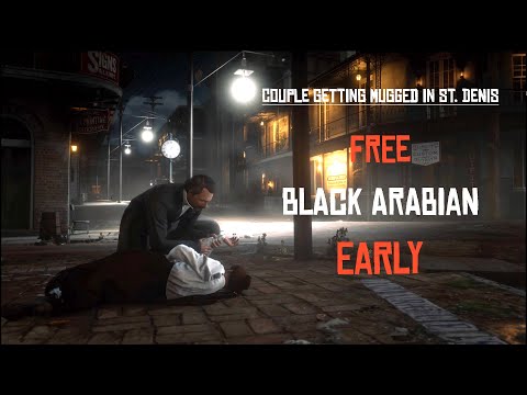 Couple Getting Mugged in St  Denis; FREE Black Arabian EARLY | Red Dead Redemption 2