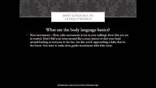 Body Language To Attract Women