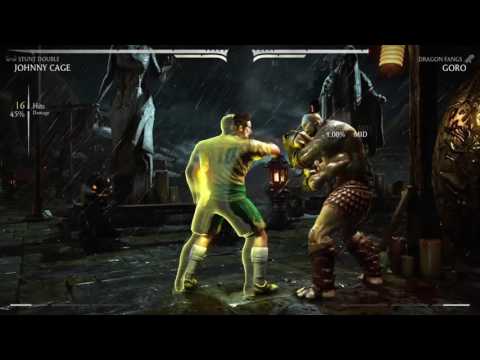 MKX - Johnny Cage (Stunt Double) 45% Meterless Corner Combo + 11,36% Chip Damage!