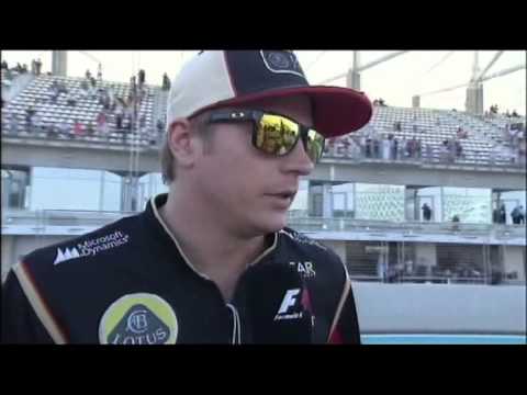 Abu Dhabi, Kimi during drivers' parade - 03/11/2013