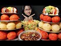 Eating Spicy Pani Puri Dahi Poori Big Bites Asmr Eating Mukbang Golgappe Eating Panipuri