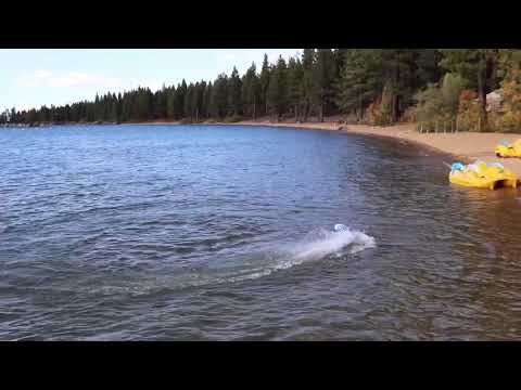 RC BOAT Traxxas Spartan Brushless 6s 50+ mph Lake Tahoe