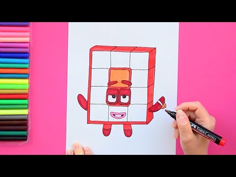 How to draw Number 12 (Numberblocks)