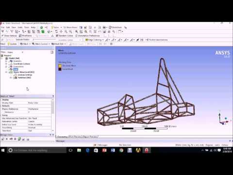 Frontal Impact analysis in Ansys 16.0 | Formula sae supra | Material selection in Ansys