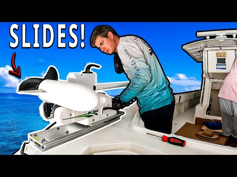 Trolling Motor SLIDES IN & OUT of the BOAT!!!