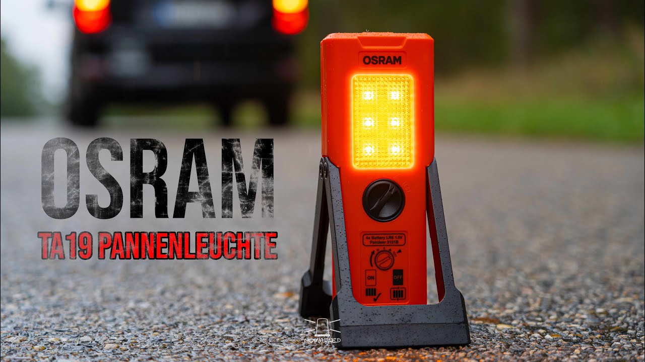 Osram LEDguardian TRUCK FLARE Signal TA19, aufstellbare LED Warnleuchte für  LKW, Bus, Fahrzeuge über, Warnleuchten §53a Abs. 1-3 STVZO, Kennleuchten