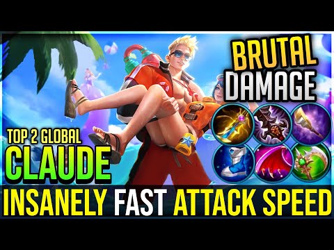 INSANE ATTACK SPEED!| Claude Best Build & Gameplay | Top 2 Global Claude | Mobile Legends