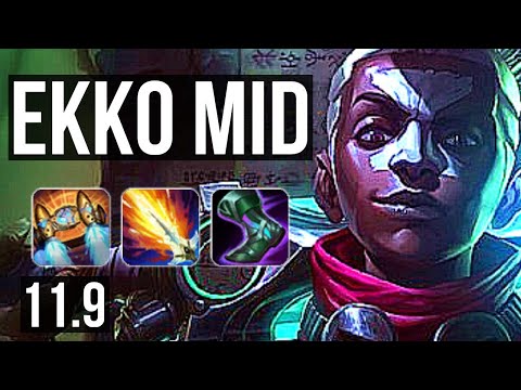 EKKO vs ZOE (MID) | 4.4M mastery, 1/1/10, 1000+ games | KR Diamond | v11.9