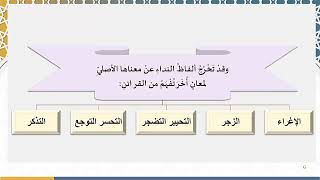 دروس البلاغة (23) (تدريبات على النداء مع مراجعة لما سبق) image