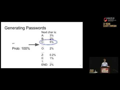 USENIX Security '16 - Fast, Lean, and Accurate: Modeling Password Guessability Using Neural Networks