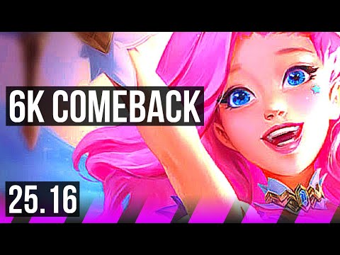 SERAPHINE & Ashe vs PANTHEON & Samira (SUP) | 6k comeback, 8/6/24 | EUW Master | 25.16