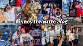 DISNEY TREASURE VLOG - exploring the ship! pool time, trivia, Pirate Night, fireworks at sea & more🚢