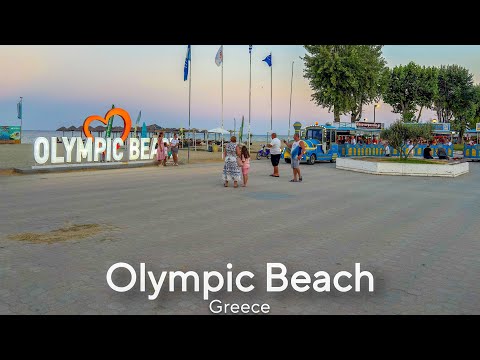 Nightlife in Olympic Beach Greece Walking Tour Katerini 2025