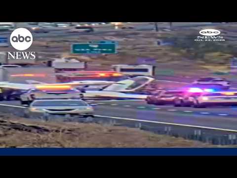 Small plane crashes onto busy Nevada highway