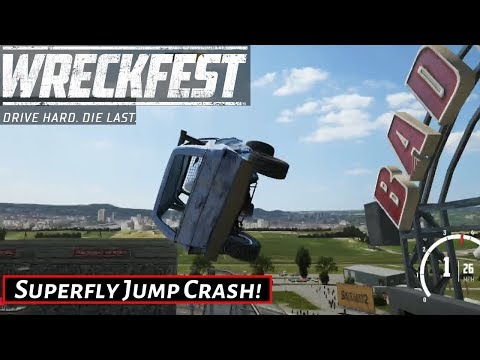 Superfly jump crash from the top rope! Wreckfest Ep53 online multiplayer PC - Xbox - PS4