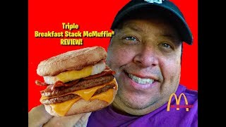 McDonald's® Triple Breakfast Stack McMuffin® REVIEW!