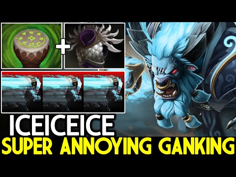 ICEICEICE [Spirit Breaker] Super Annoying Ganking Aggressive Plays 7.26 Dota 2