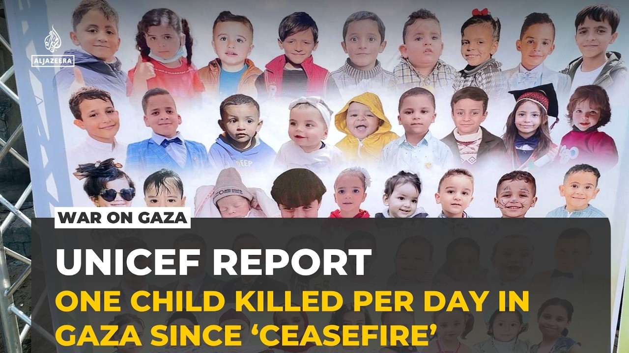 UNICEF says one child killed per day in Gaza since ‘ceasefire’