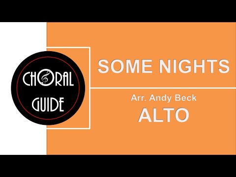 Some Nights - ALTO | Arr Andy Beck