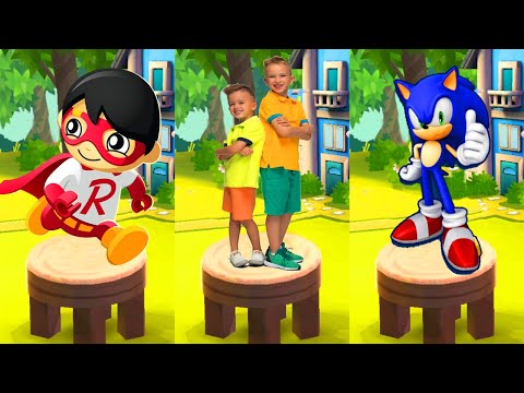 Sonic Dash vs Tag with Ryan vs Vlad & Niki Run Walkthrough Gameplay
