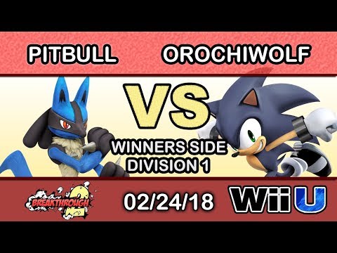 Breakthrough 2 - Pitbull (Lucario) Vs. Orochiwolf (Sonic) Winners Side - Smash 4