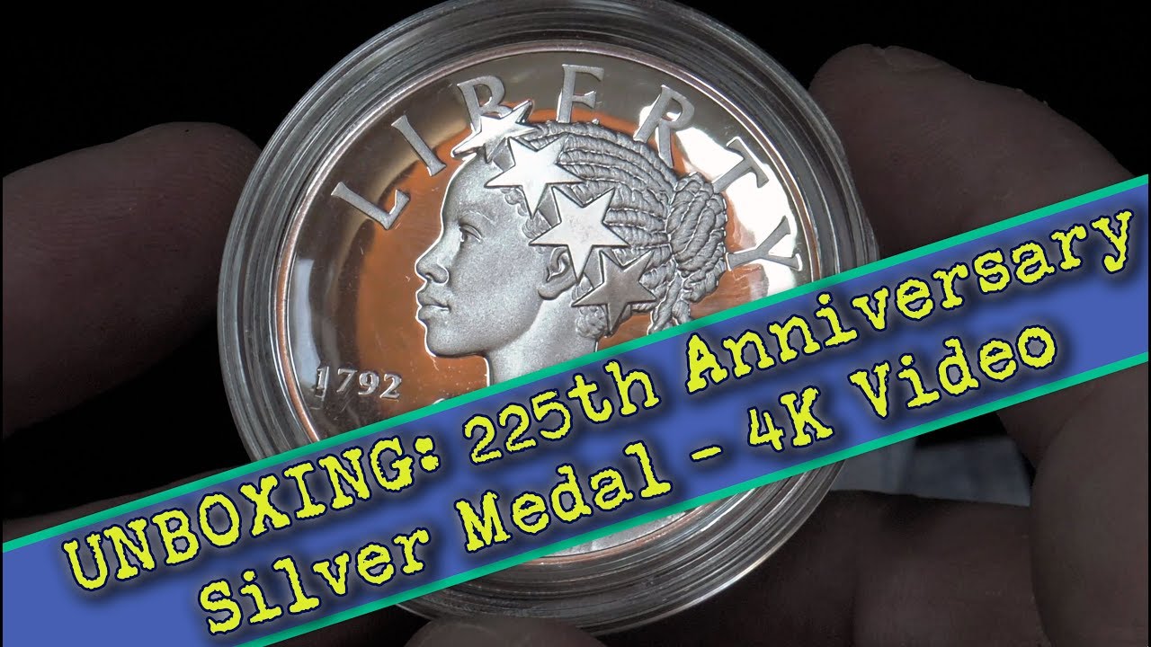 CoinWeek: United States Mint 225th Anniversary Silver Medal Unboxing - 4K Video