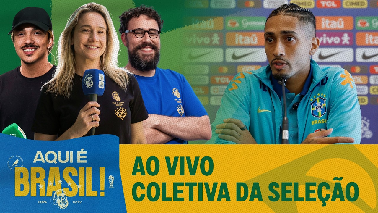 AO VIVO: COLETIVA DA SELEÇÃO BRASILEIRA COM RAPHINHA | AQUI É BRASIL