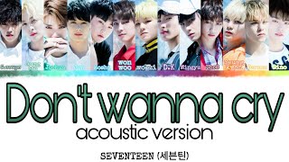 Download lagu SEVENTEEN (세븐틴) - Don't wanna cry (acoustic ver) [INDO SUB] Lyrics • Color Coded IND/ENG/HAN(ROM)• mp3