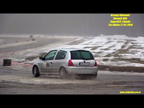 Krasny Sławomir - Renault Clio  - SuperOES 1 Runda  Tor Kielce 27-01-2018