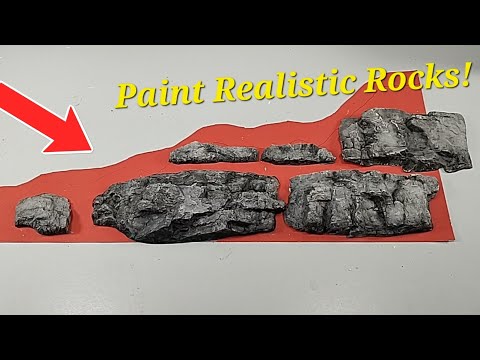 How to paint REALISTIC rocks for your Model Railroad Scenery! Step-by-Step Walkthrough 2024