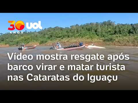 Cataratas do Iguaçu: turista holandês morre após embarcação virar; vídeo mostra resgate