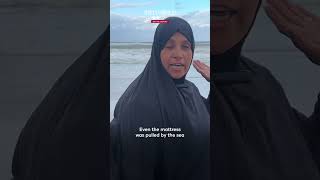 Download lagu Rising seawater destroys tents of displaced Palestinians mp3