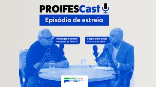 Este &eacute; o primeiro epis&oacute;dio do PROIFESCast, um podcast apresentado pelo professor S&eacute;rgio Dela Savia do Departamento de Filosofia da UFRN. Na estreia, o professor entrevista o presidente do PROIFES, Wellington Duarte, que explica o processo de forma&ccedil;&atilde;o e funcionamento do PROIFES bem como a atua&ccedil;&atilde;o da entidade nas Mesas de Negocia&ccedil;&atilde;o e na luta por reposi&ccedil;&atilde;o salarial e reestrutura&ccedil;&atilde;o da carreira docente.