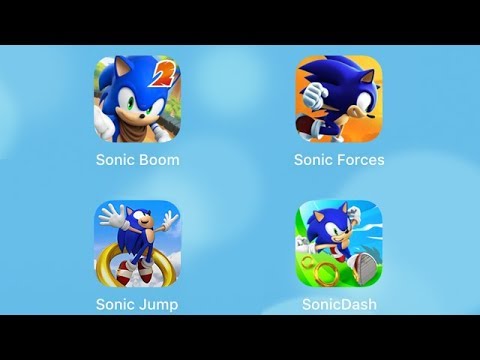 Sonic Forces, Sonic Jump, Sonic Dash & Sonic Dash 2: Sonic Boom [iOS Gameplay] Video