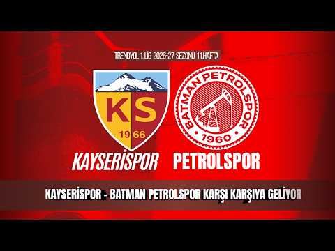 🔴 CANLI | Kayserispor - Batman Petrolspor | Maç Önü  |