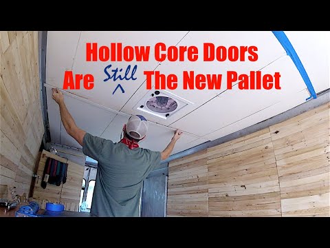 Hollow Core Door Ceiling for my Step Van #Jambulance