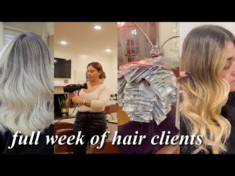 A full week of hair clients // Life of a hairstylist vlog