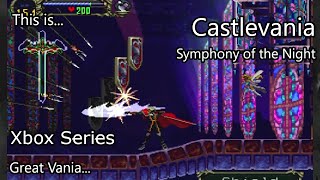 This is Castlevania Symphony of the Night on Xbox Series X