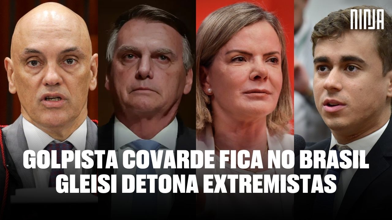 🔥Fracasso de Jair🔥Golpista fujão fica no brasil até Julgamento🔥Gleisi detona extremistas mentirosos🔥
