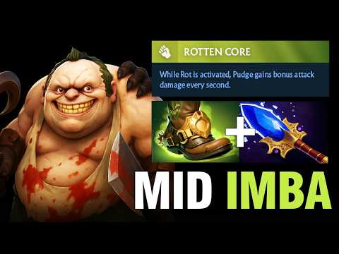 Pudge Mid IMMORTAL – Aghanim’s Scepter + Boots of Bearing 7.40c #dota2