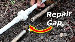 DIY How To Repair Broken Sprinkler Pipe Gap with PVC Union