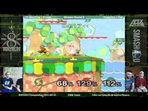 APEX 2013   SSBM Teams W6   CT Mew2King + Armada VS Hungrybox + Plup
